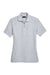 UltraClub 8541 Womens Whisper Short Sleeve Polo Shirt Heather Grey Flat Front