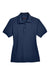 UltraClub 8541 Womens Whisper Short Sleeve Polo Shirt Navy Blue Flat Front