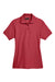 UltraClub 8541 Womens Whisper Short Sleeve Polo Shirt Cardinal Red Flat Front