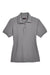 UltraClub 8541 Womens Whisper Short Sleeve Polo Shirt Graphite Grey Flat Front