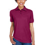 UltraClub Womens Whisper Short Sleeve Polo Shirt - Wine