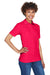 UltraClub 8541 Womens Whisper Short Sleeve Polo Shirt Red Model 3q