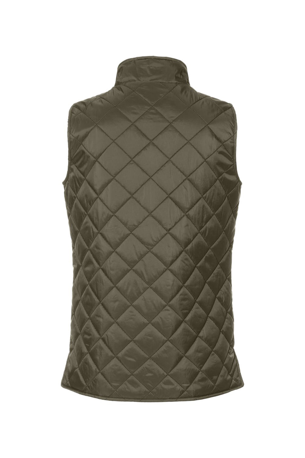 Weatherproof W207359 Womens Vintage Diamond Quilted Full Zip Vest Rosin Green Flat Back