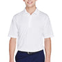 UltraClub Mens Cool & Dry 8 Star Elite Performance Moisture Wicking Short Sleeve Polo Shirt - White