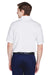 UltraClub 8610 Mens Cool & Dry 8 Star Elite Performance Moisture Wicking Short Sleeve Polo Shirt White Model Back