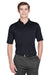 UltraClub 8610 Mens Cool & Dry 8 Star Elite Performance Moisture Wicking Short Sleeve Polo Shirt Black Model Front