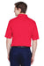 UltraClub 8610 Mens Cool & Dry 8 Star Elite Performance Moisture Wicking Short Sleeve Polo Shirt Red Model Back