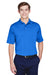 UltraClub 8610 Mens Cool & Dry 8 Star Elite Performance Moisture Wicking Short Sleeve Polo Shirt Royal Blue Model Front