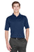 UltraClub 8610 Mens Cool & Dry 8 Star Elite Performance Moisture Wicking Short Sleeve Polo Shirt Navy Blue Model Front