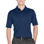 UltraClub Mens Cool & Dry 8 Star Elite Performance Moisture Wicking Short Sleeve Polo Shirt - Navy Blue