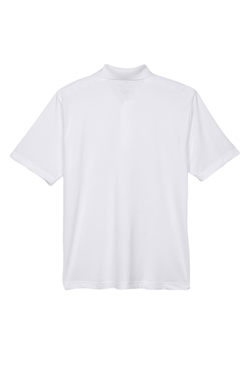 UltraClub 8610 Mens Cool & Dry 8 Star Elite Performance Moisture Wicking Short Sleeve Polo Shirt White Flat Back