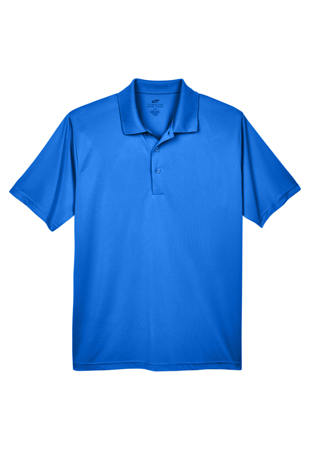 UltraClub 8610 Mens Cool & Dry 8 Star Elite Performance Moisture Wicking Short Sleeve Polo Shirt Royal Blue Flat Front