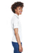 UltraClub 8610L Womens Cool & Dry 8 Star Elite Performance Moisture Wicking Short Sleeve Polo Shirt White Model Side