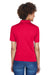 UltraClub 8610L Womens Cool & Dry 8 Star Elite Performance Moisture Wicking Short Sleeve Polo Shirt Red Model Back