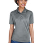 UltraClub Womens Cool & Dry 8 Star Elite Performance Moisture Wicking Short Sleeve Polo Shirt - Charcoal Grey