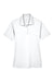 UltraClub 8610L Womens Cool & Dry 8 Star Elite Performance Moisture Wicking Short Sleeve Polo Shirt White Flat Front