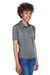 UltraClub 8610L Womens Cool & Dry 8 Star Elite Performance Moisture Wicking Short Sleeve Polo Shirt Charcoal Grey Model 3q