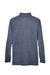 UltraClub 8618 Mens Heather Cool & Dry Performance Moisture Wicking 1/4 Zip Sweatshirt Heather Navy Blue Flat Back