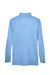 UltraClub 8618 Mens Heather Cool & Dry Performance Moisture Wicking 1/4 Zip Sweatshirt Heather Columbia Blue Flat Back