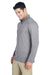 UltraClub 8618 Mens Heather Cool & Dry Performance Moisture Wicking 1/4 Zip Sweatshirt Heather Charcoal Grey Model 3q