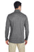 UltraClub 8618 Mens Heather Cool & Dry Performance Moisture Wicking 1/4 Zip Sweatshirt Heather Black Model Back