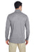 UltraClub 8618 Mens Heather Cool & Dry Performance Moisture Wicking 1/4 Zip Sweatshirt Heather Charcoal Grey Model Back