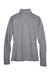 UltraClub 8618W Womens Heather Cool & Dry Performance Moisture Wicking 1/4 Zip Sweatshirt Heather Charcoal Grey Flat Back