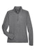 UltraClub 8618W Womens Heather Cool & Dry Performance Moisture Wicking 1/4 Zip Sweatshirt Heather Black Flat Front