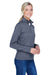 UltraClub 8618W Womens Heather Cool & Dry Performance Moisture Wicking 1/4 Zip Sweatshirt Heather Navy Blue Model 3q