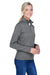 UltraClub 8618W Womens Heather Cool & Dry Performance Moisture Wicking 1/4 Zip Sweatshirt Heather Black Model 3q