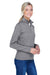 UltraClub 8618W Womens Heather Cool & Dry Performance Moisture Wicking 1/4 Zip Sweatshirt Heather Charcoal Grey Model 3q