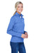 UltraClub 8618W Womens Heather Cool & Dry Performance Moisture Wicking 1/4 Zip Sweatshirt Heather Royal Blue Model 3q