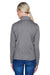 UltraClub 8618W Womens Heather Cool & Dry Performance Moisture Wicking 1/4 Zip Sweatshirt Heather Charcoal Grey Model Back