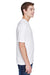 UltraClub 8620 Mens Cool & Dry Performance Moisture Wicking Short Sleeve Crewneck T-Shirt White Model Side