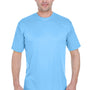 UltraClub Mens Cool & Dry Performance Moisture Wicking Short Sleeve Crewneck T-Shirt - Columbia Blue