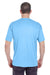 UltraClub 8620 Mens Cool & Dry Performance Moisture Wicking Short Sleeve Crewneck T-Shirt Columbia Blue Model Back