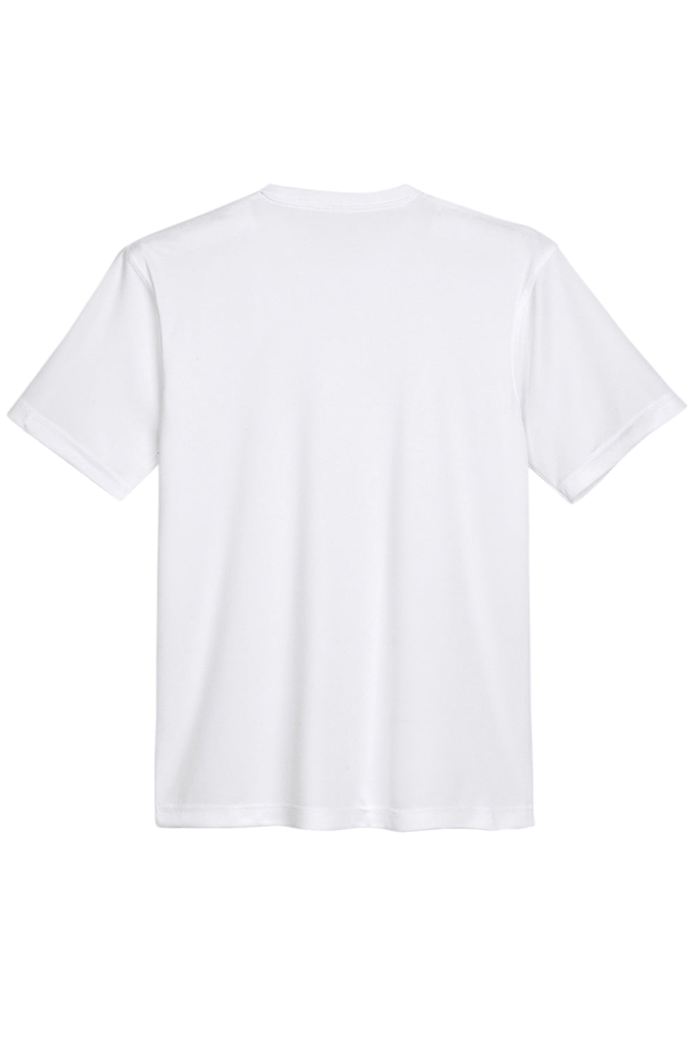 UltraClub 8620 Mens Cool & Dry Performance Moisture Wicking Short Sleeve Crewneck T-Shirt White Flat Back