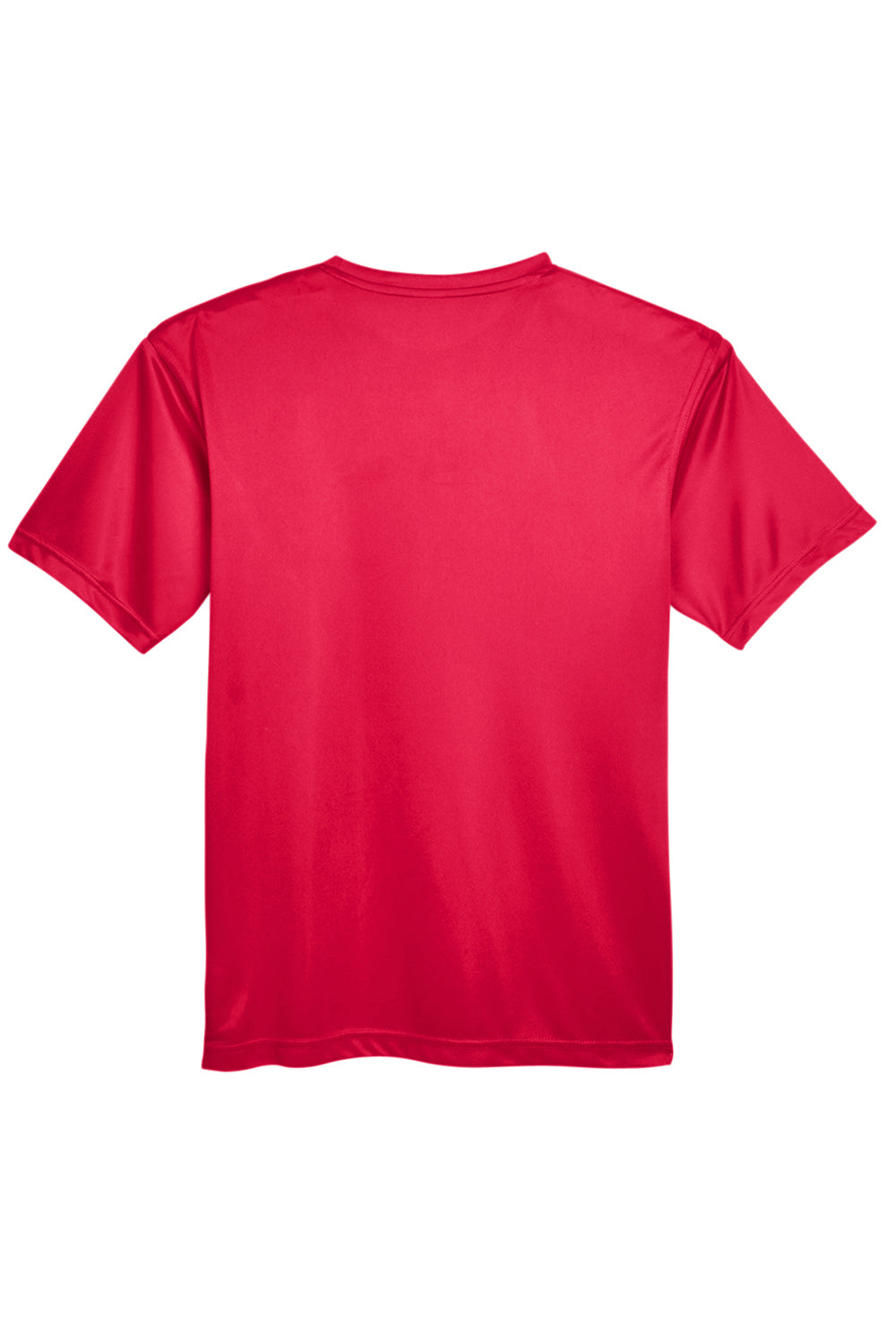 UltraClub 8620 Mens Cool & Dry Performance Moisture Wicking Short Sleeve Crewneck T-Shirt Red Flat Back