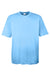 UltraClub 8620 Mens Cool & Dry Performance Moisture Wicking Short Sleeve Crewneck T-Shirt Columbia Blue Flat Back