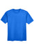 UltraClub 8620 Mens Cool & Dry Performance Moisture Wicking Short Sleeve Crewneck T-Shirt Royal Blue Flat Front