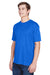 UltraClub 8620 Mens Cool & Dry Performance Moisture Wicking Short Sleeve Crewneck T-Shirt Royal Blue Model 3q