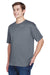 UltraClub 8620 Mens Cool & Dry Performance Moisture Wicking Short Sleeve Crewneck T-Shirt Charcoal Grey Model 3q