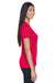 UltraClub 8620L Womens Cool & Dry Performance Moisture Wicking Short Sleeve Crewneck T-Shirt Red Model Side