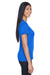 UltraClub 8620L Womens Cool & Dry Performance Moisture Wicking Short Sleeve Crewneck T-Shirt Royal Blue Model Side