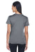 UltraClub 8620L Womens Cool & Dry Performance Moisture Wicking Short Sleeve Crewneck T-Shirt Charcoal Grey Model Back