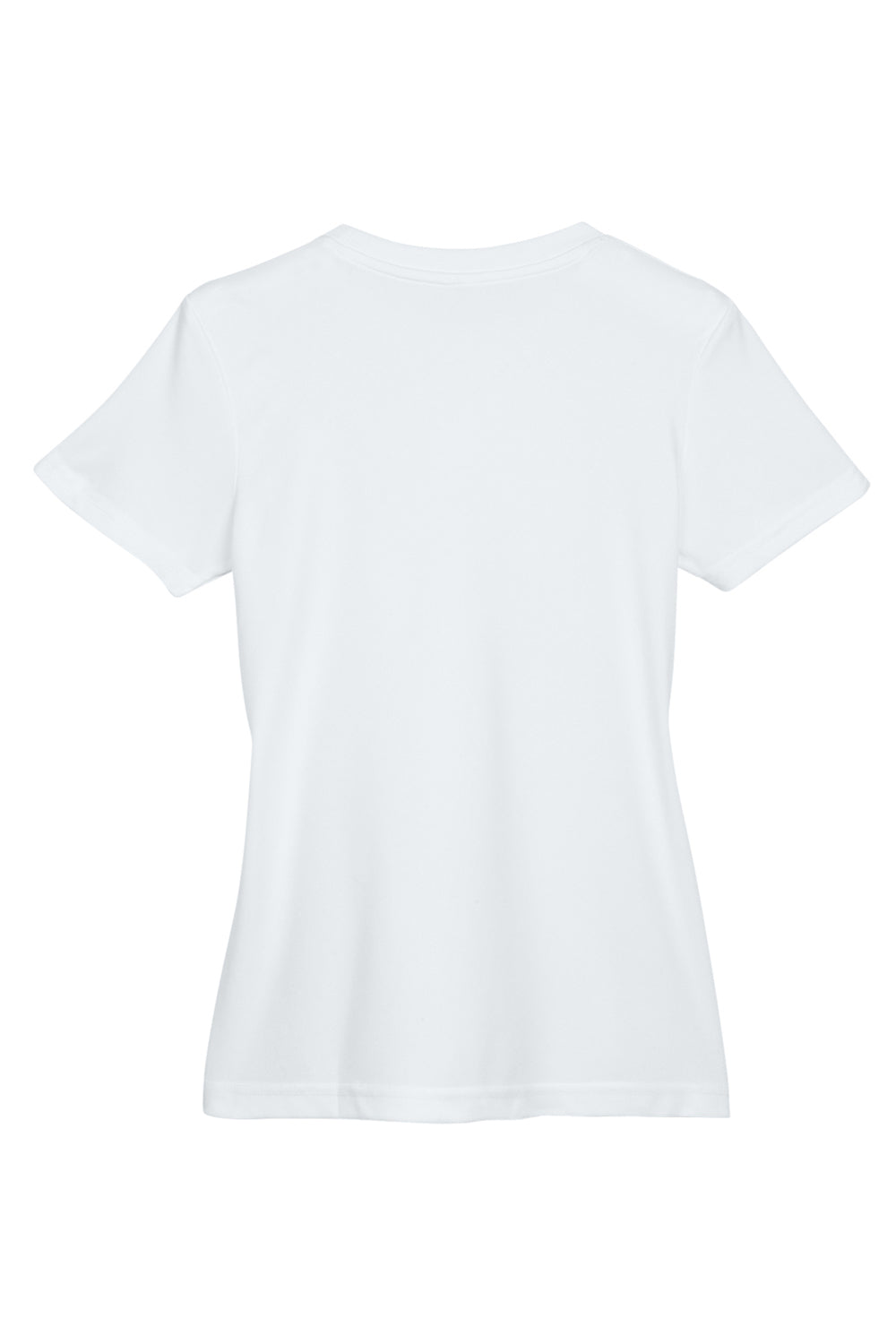 UltraClub 8620L Womens Cool & Dry Performance Moisture Wicking Short Sleeve Crewneck T-Shirt White Flat Back