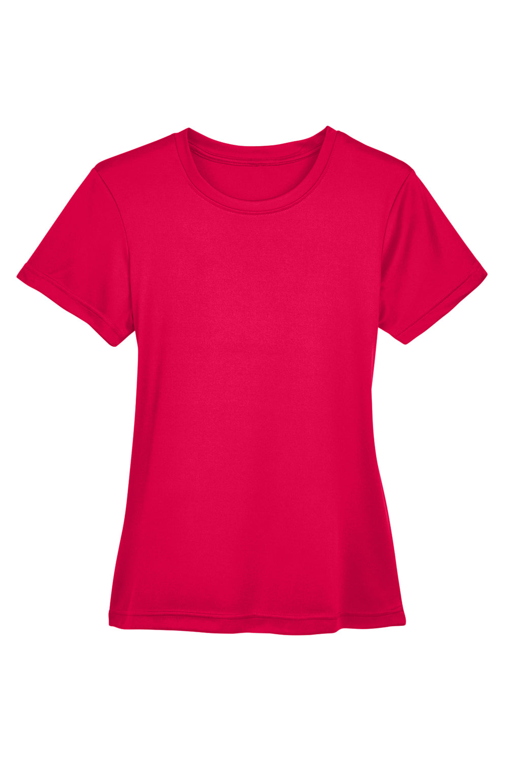 UltraClub 8620L Womens Cool & Dry Performance Moisture Wicking Short Sleeve Crewneck T-Shirt Red Flat Front