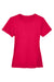 UltraClub 8620L Womens Cool & Dry Performance Moisture Wicking Short Sleeve Crewneck T-Shirt Red Flat Front