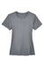 UltraClub 8620L Womens Cool & Dry Performance Moisture Wicking Short Sleeve Crewneck T-Shirt Charcoal Grey Flat Front