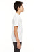 UltraClub 8620Y Youth Cool & Dry Performance Moisture Wicking Short Sleeve Crewneck T-Shirt White Model Side